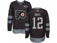 Men's Adidas Philadelphia Flyers #12 Michael Raffl Premier Black 1917-2017 100th Anniversary NHL Jersey