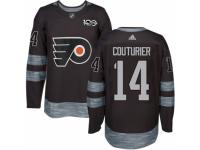 Men's Adidas Philadelphia Flyers #14 Sean Couturier Premier Black 1917-2017 100th Anniversary NHL Jersey