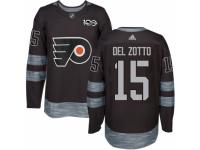 Men's Adidas Philadelphia Flyers #15 Michael Del Zotto Premier Black 1917-2017 100th Anniversary NHL Jersey