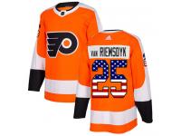 Men's Adidas Philadelphia Flyers #25 James Van Riemsdyk Orange Authentic USA Flag Fashion NHL Jersey