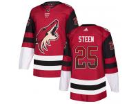 Men's Adidas Thomas Steen Authentic Maroon NHL Jersey Arizona Coyotes #25 Drift Fashion