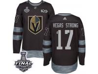 Men's Adidas Vegas Golden Knights #17 Vegas Strong Black Authentic 2018 Stanley Cup Final 1917-2017 100th Anniversary NHL Jersey