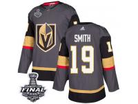 Men's Adidas Vegas Golden Knights #19 Reilly Smith Gray Home Premier 2018 Stanley Cup Final NHL Jersey