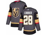 Men's Adidas Vegas Golden Knights #28 William Carrier Authentic Gray Home NHL Jersey