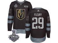 Men's Adidas Vegas Golden Knights #29 Marc-Andre Fleury Black Authentic 2018 Stanley Cup Final 1917-2017 100th Anniversary NHL Jersey