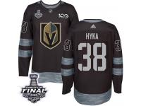 Men's Adidas Vegas Golden Knights #38 Tomas Hyka Black Authentic 2018 Stanley Cup Final 1917-2017 100th Anniversary NHL Jersey