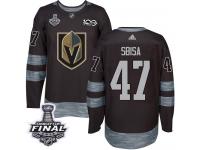 Men's Adidas Vegas Golden Knights #47 Luca Sbisa Black Authentic 2018 Stanley Cup Final 1917-2017 100th Anniversary NHL Jersey