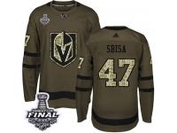 Men's Adidas Vegas Golden Knights #47 Luca Sbisa Green Authentic Salute to Service 2018 Stanley Cup Final NHL Jersey