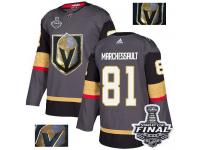 Men's Adidas Vegas Golden Knights #81 Jonathan Marchessault Gray Authentic Fashion Gold 2018 Stanley Cup Final NHL Jersey