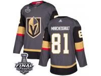 Men's Adidas Vegas Golden Knights #81 Jonathan Marchessault Gray Home Authentic 2018 Stanley Cup Final NHL Jersey