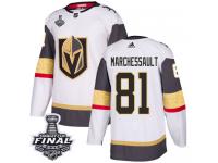 Men's Adidas Vegas Golden Knights #81 Jonathan Marchessault White Away Authentic 2018 Stanley Cup Final NHL Jersey