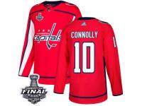 Men's Adidas Washington Capitals #10 Brett Connolly Red Home Authentic 2018 Stanley Cup Final NHL Jersey