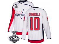 Men's Adidas Washington Capitals #10 Brett Connolly White Away Authentic 2018 Stanley Cup Final NHL Jersey