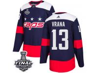 Men's Adidas Washington Capitals #13 Jakub Vrana Navy Blue Authentic 2018 Stadium Series 2018 Stanley Cup Final NHL Jersey