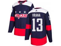 Men's Adidas Washington Capitals #13 Jakub Vrana Navy Blue Authentic 2018 Stadium Series NHL Jersey