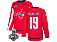 Men's Adidas Washington Capitals #19 Nicklas Backstrom Red Home Premier 2018 Stanley Cup Final NHL Jersey