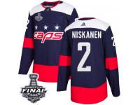 Men's Adidas Washington Capitals #2 Matt Niskanen Navy Blue Authentic 2018 Stadium Series 2018 Stanley Cup Final NHL Jersey