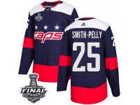 Men's Adidas Washington Capitals #25 Devante Smith-Pelly Navy Blue Authentic 2018 Stadium Series 2018 Stanley Cup Final NHL Jersey