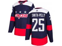 Men's Adidas Washington Capitals #25 Devante Smith-Pelly Navy Blue Authentic 2018 Stadium Series NHL Jersey