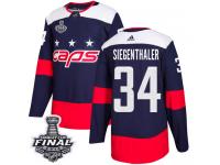Men's Adidas Washington Capitals #34 Jonas Siegenthaler Navy Blue Authentic 2018 Stadium Series 2018 Stanley Cup Final NHL Jersey