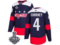 Men's Adidas Washington Capitals #4 Taylor Chorney Navy Blue Authentic 2018 Stadium Series 2018 Stanley Cup Final NHL Jersey