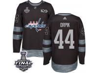 Men's Adidas Washington Capitals #44 Brooks Orpik Black Authentic 2018 Stanley Cup Final 1917-2017 100th Anniversary NHL Jersey