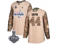 Men's Adidas Washington Capitals #44 Brooks Orpik Camo Authentic Veterans Day Practice 2018 Stanley Cup Final NHL Jersey