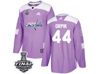 Men's Adidas Washington Capitals #44 Brooks Orpik Purple Authentic Fights Cancer Practice 2018 Stanley Cup Final NHL Jersey