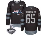 Men's Adidas Washington Capitals #65 Andre Burakovsky Black Authentic 2018 Stanley Cup Final 1917-2017 100th Anniversary NHL Jersey