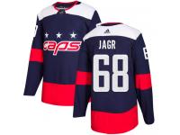 Men's Adidas Washington Capitals #68 Jaromir Jagr Navy Blue Authentic 2018 Stadium Series NHL Jersey