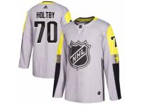 Men's Adidas Washington Capitals #70 Braden Holtby Authentic Gray 2018 All-Star Metro Division NHL Jersey