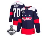 Men's Adidas Washington Capitals #70 Braden Holtby Navy Blue Authentic 2018 Stadium Series 2018 Stanley Cup Final NHL Jersey