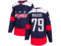 Men's Adidas Washington Capitals #79 Nathan Walker Navy Blue Authentic 2018 Stadium Series NHL Jersey
