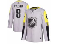 Men's Adidas Washington Capitals #8 Alex Ovechkin Authentic Gray 2018 All-Star Metro Division NHL Jersey