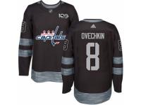Men's Adidas Washington Capitals #8 Alex Ovechkin Premier Black 1917-2017 100th Anniversary NHL Jersey