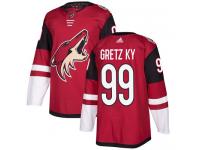 Men's Adidas Wayne Gretzky Authentic Burgundy Red Home NHL Jersey Arizona Coyotes #99