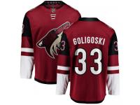 Men's Alex Goligoski Breakaway Burgundy Red Home NHL Jersey Arizona Coyotes #33
