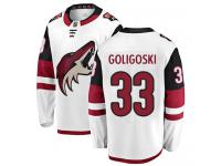 Men's Alex Goligoski Breakaway White Away NHL Jersey Arizona Coyotes #33