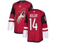 Men's Arizona Coyotes # 14 Clayton Keller adidas Maroon Authentic Jersey 2017