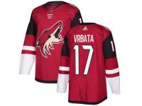 Men's Arizona Coyotes # 17 Radim Vrbata adidas Maroon Authentic Jersey 2017