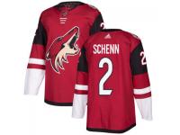 Men's Arizona Coyotes # 2 Luke Schenn adidas Maroon Authentic Jersey 2017