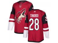 Men's Arizona Coyotes # 28 Jarred Tinordi adidas Maroon Authentic Jersey 2017