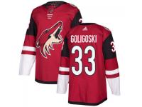 Men's Arizona Coyotes # 33 Alex Goligoski adidas Maroon Authentic Jersey 2017