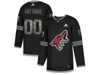 Men's Arizona Coyotes Customized Adidas Limited Black Arabic Numerals Fashion Jersey