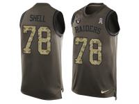 Men's Art Shell #78 Nike Green Jersey - NFL Oakland Raiders Salute to Service Tank Top