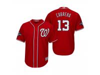 Men's Asdrubal Cabrera Washington Nationals Red 2019 World Series Champions Cool Base Jersey