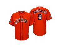 Men's Astros 2018 Postseason Alternate Orange Marwin Gonzalez Cool Base Jersey