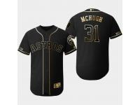 Men's Astros 2019 Black Golden Edition Collin McHugh Flex Base Stitched Jersey