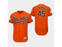 Men's Baltimore Orioles 2019 Spring Training Mark Trumbo Flex Base Jersey Orange