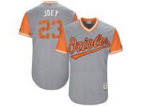 Men's Baltimore Orioles Joey Rickard Joey Majestic Gray 2017 Players Weekend Jersey